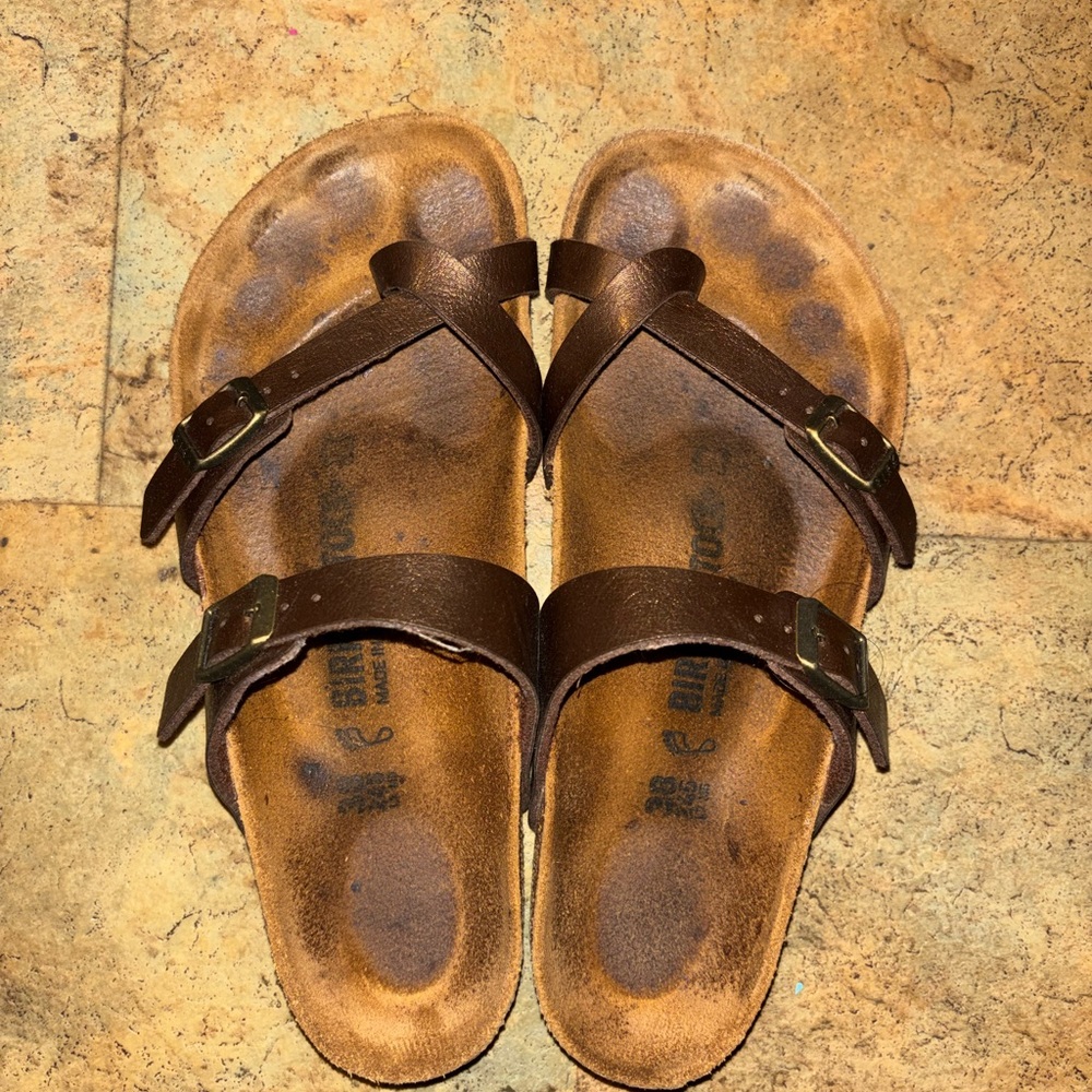 Birkenstock Brown Leather Sandals